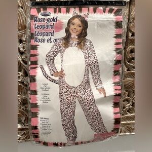 Fun World Rose Gold Leopard Halloween Costume- size Kids Small 4-6